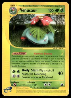 2002 Pokemon - Expedition Venusaur - Non HOLO Stage 2/Rare #68/165 - Image 1