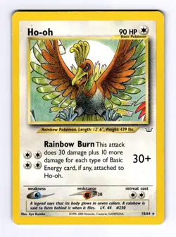 Ho-oh (18) Neo Revelation #18 (2001) Rare LP Pokemon - Image 1
