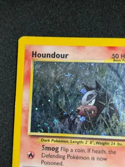Pokemon TCG Houndour 5/75 Holo Rare Neo Discovery Unlimited MP w/ SWIRL - Image 2