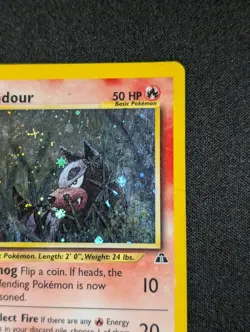 Pokemon TCG Houndour 5/75 Holo Rare Neo Discovery Unlimited MP w/ SWIRL - Image 3