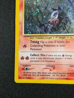 Pokemon TCG Houndour 5/75 Holo Rare Neo Discovery Unlimited MP w/ SWIRL - Image 5