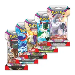 Lot of 5 - Pokemon TCG - Paldea Evolved Sealed Sleeved Booster Packs - Image 1