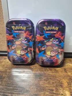 Pokemon TCG Mega Evolution Mini Tin (Lot of 2) Factory Sealed (96,97) - Image 1