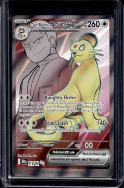 2025 Pokemon Destined Rivals Team Rocket's Persian ex #219/182 - Image 1