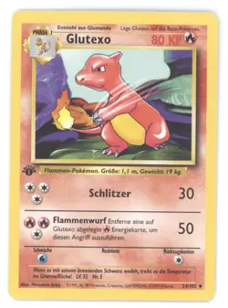 1999 Pokemon 1st Edition Base Set German Charmeleon (Glutexo) #24/102 - Image 1