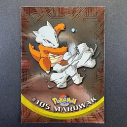 2000 TOPPS Chrome Pokemon Marowak #105 - Series 2 Holo Foil NM Blue Label - Image 1