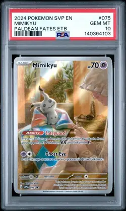 2024 POKEMON SVP EN-SV BLACK STAR PROMO #075 MIMIKYU PSA 10 - Image 1