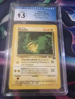 2000 Pokemon PIKACHU Power Of One Black Star Promo #27 CGC Gem Mint 9.5 Psa Bump - Image 1