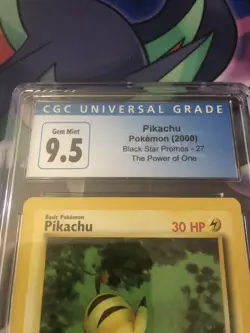 2000 Pokemon PIKACHU Power Of One Black Star Promo #27 CGC Gem Mint 9.5 Psa Bump - Image 2