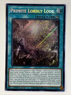 2025 YUGIOH 1ST ED BLMM SECRET RARE PRIMITE LORDY LODE - Image 1