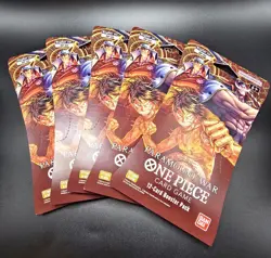 Lot Of 5-One Piece TCG OP-02 Paramount War Sleeved Booster Packs Sealed English - Image 1
