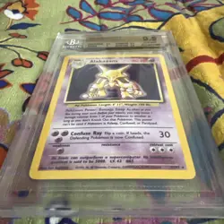 1999 Pokemon TCG Alakazam Base Set Holo Card 1/102 BGS 9.5 Gem Mint - Image 2