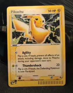 Pokemon Pikachu #12 Nintendo Black star Promo Holo 2003 E-reader Card - Image 1