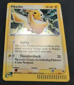 Pokemon Pikachu #12 Nintendo Black star Promo Holo 2003 E-reader Card - Image 3