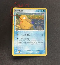 Psyduck 70/109 Team Rocket Returns Stamped Holo Pokemon TCG Card 2004 SWIRL - Image 2