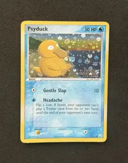 Psyduck 70/109 Team Rocket Returns Stamped Holo Pokemon TCG Card 2004 SWIRL - Image 3