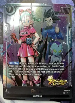 Bulma Silver Foil FS09-14 Dragon Ball Legends Stamp Fusion World Card Game NM - Image 2