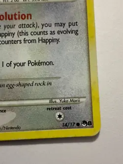 Happiny 14/17 Cosmos Holofoil Pop 8 Rare Pokemon Card 2008 Promo - MP - Image 5