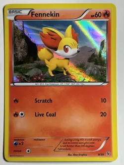 Fennekin Holo Kalos Starter Set 8/39 MP-LP Pokemon Card - Image 1