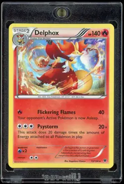2016 Pokemon TCG XY Fates Collide Delphox Holo Card #13/124 - Image 1