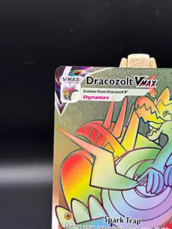 Pokemon TCG Dracozolt VMAX Rainbow Secret Rare Card 210/203 Evolving Skies - Image 3