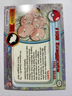 EXEGGCUTE #102 Pokemon Card TCG FOIL Topps TV Animation - Image 2