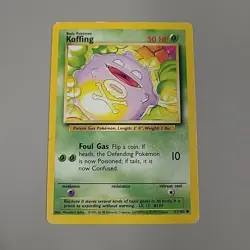 Koffing 51/102 Base Set - Common - Pokemon Card TCG - WOTC Vintage HP - Image 1