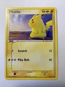 PIKACHU Pokemon TCG Trading Card - 6/10 Ex Trainer Kit - Image 1