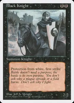 1x Black Knight - MP - 4th Edition - mtg - SPARROW MAGIC - Image 1