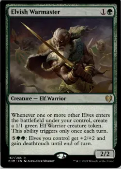 Elvish Warmaster R Kaldheim 167 NM MTG x1 - Image 1