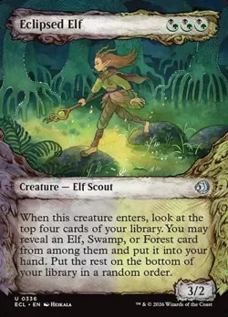 Eclipsed Elf - Foil Showcase ECL NM MTG - Image 1