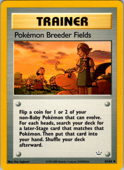 Pokemon Breeder Fields - 62/64 - Neo Revelation - LP - Image 1