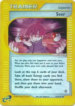 Seer - 133/147 - Uncommon - Reverse Holo PL/MP, English Pokemon Aquapolis - Image 1