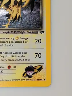 Rocket's Zapdos Holo - Pokemon Gym Challenge 15/132 - Image 5