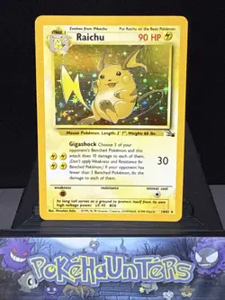 Pokemon Card Raichu 14/62 Fossil Set Rare Holo WOTC Near Mint - Image 1