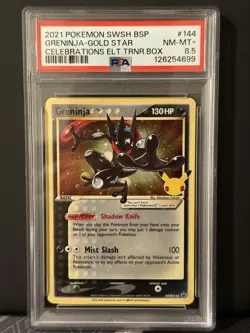 2021 POKEMON SWSH BLACK STAR PROMO #144 GRENINJA-GOLD STAR PSA 8.5 - Image 3