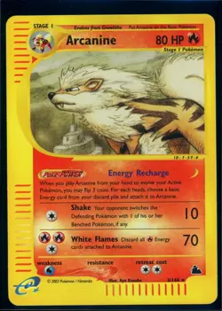Pokemon SKYRIDGE - #3/144 Arcanine - Reverse Holo - ENG - Lightly Played+ - Image 1