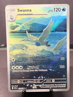 Pokemon TCG Swanna 110/086 Illustration Rare Full Art Holo White Flare NM - Image 1