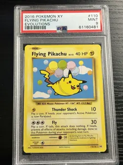 2016 Pokemon Flying Pikachu #110 - XY Evolutions PSA 9 Mint Secret Rare SP - Image 1