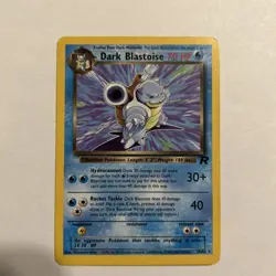 Pokemon TCG Dark Blastoise 20/82 Rare Non-Holo Team Rocket WOTC Base Set - Image 1