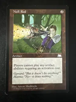 Null Rod Weatherlight Regular Magic the Gathering MTG Card Rare Artifact - Image 1