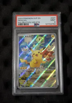 Pikachu 027 Sv: Scarlet & Violet Promo Cards Holo PSA 9 - Image 1