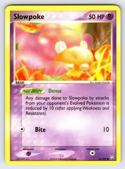 Slowpoke 76/109 2004 EX Team Rocket Returns Pokemon Card TCG Common - Nm/Vlp - Image 1