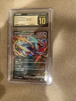 ✨✨ CGC 10 Pristine Roaring Moon Ex 101/187 HOLO Terastal Festival Pokemon Card - Image 1