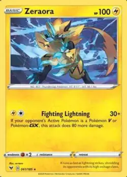 Zeraora 061/185 - Vivid Voltage - Holo Foil Rare - NM/Mint - Pokemon TCG Card - Image 1