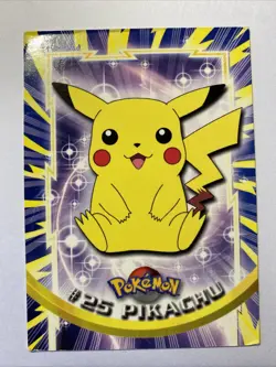 PIKACHU #25 Pokemon Card TCG Topps TV Animation - Image 1