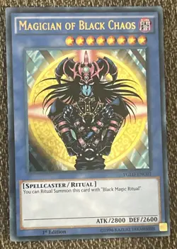 Yugioh Magician of Black Chaos YGLD-ENC01 1st Edition Holo Dark Card NM/MT - Image 1