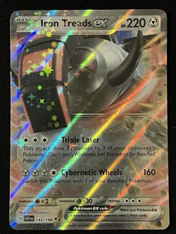 Iron Treads EX 143/198 Scarlet & Violet Pokemon TCG Card - Image 1