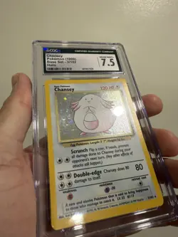 1999 Pokemon Base Set Chansey Holo #3/102 CGC 7.5 NM+ WOTC Vintage Card - Image 3