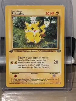 Pokemon Pikachu Base Set 60/64 1999 Wizards first edition English TCG Card - Image 1